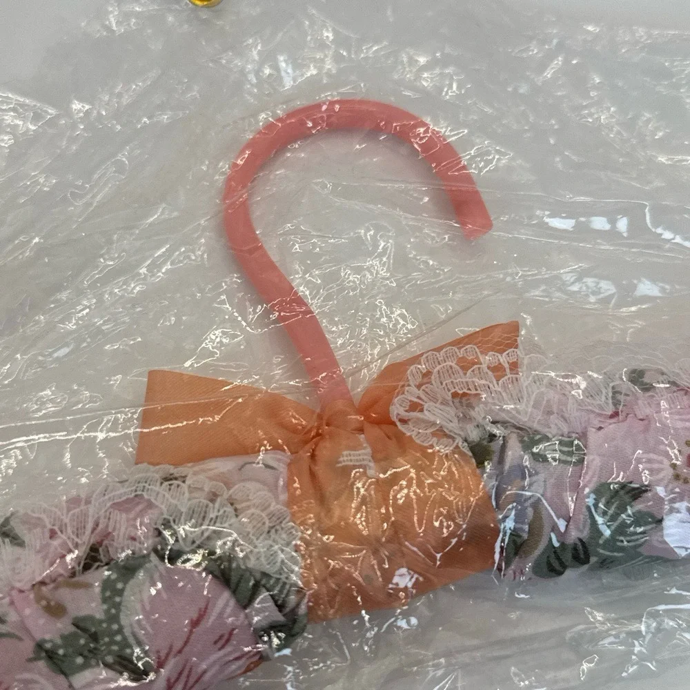 Floral Dream‎ Scented Padded Hanger Pink Floral Orange Bow Delicate Closet